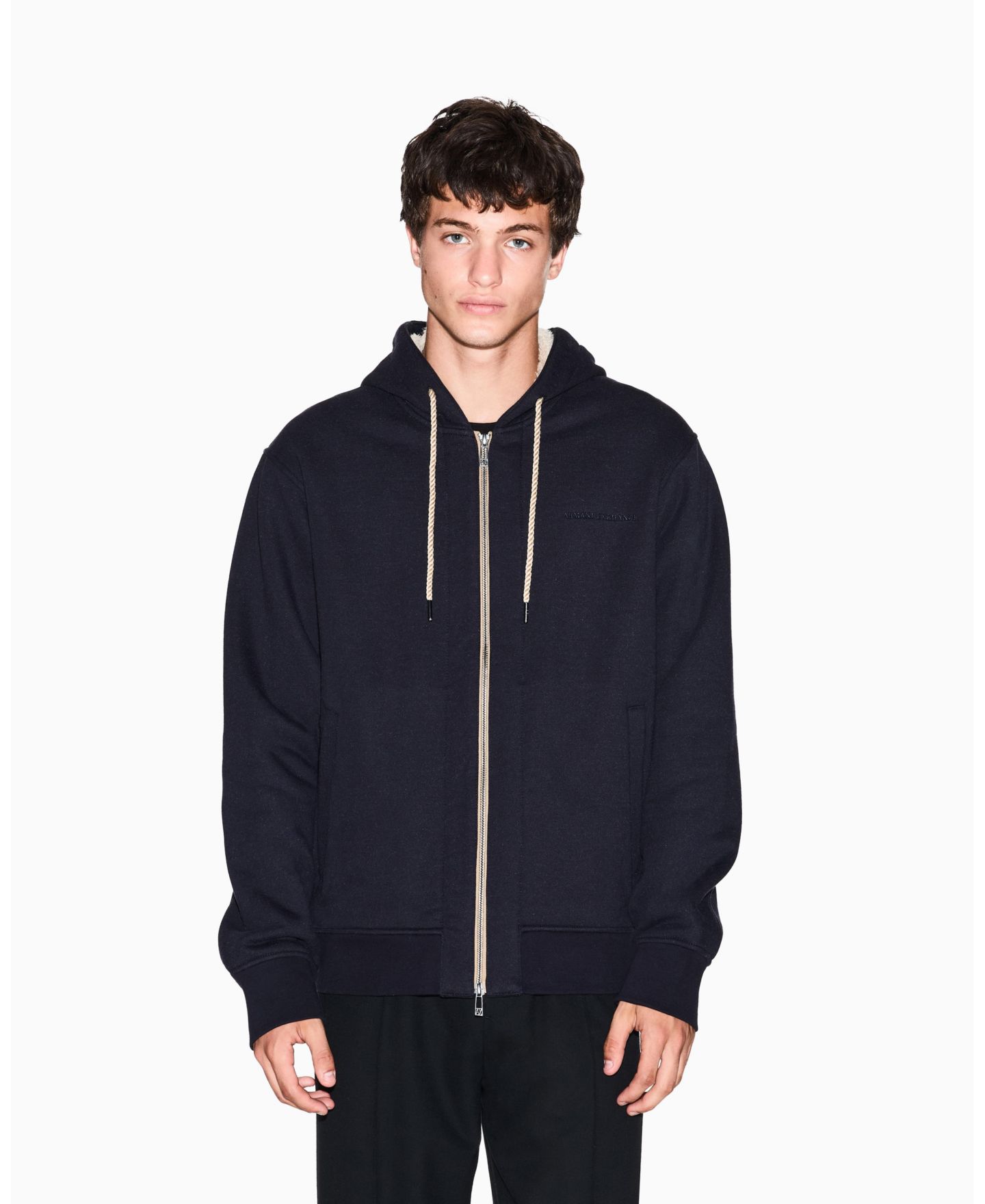 Мужское худи A|X Armani Exchange Sherpa Lined Full Zip — фото 1