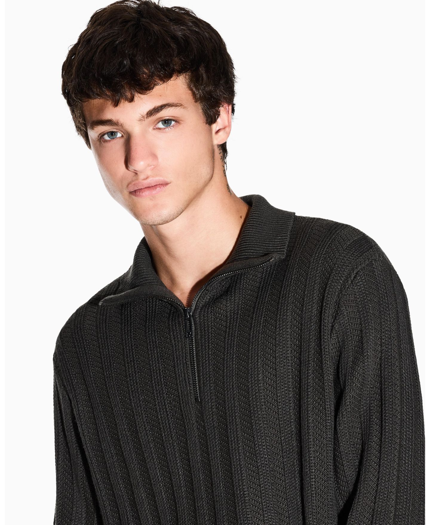 Мужской свитер A|X Armani Exchange Ribbed Quarter Zip — фото 3
