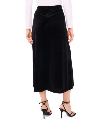 Women's Velvet A-Line Maxi Skirt