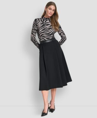 Women's Pleated Midi Skirt