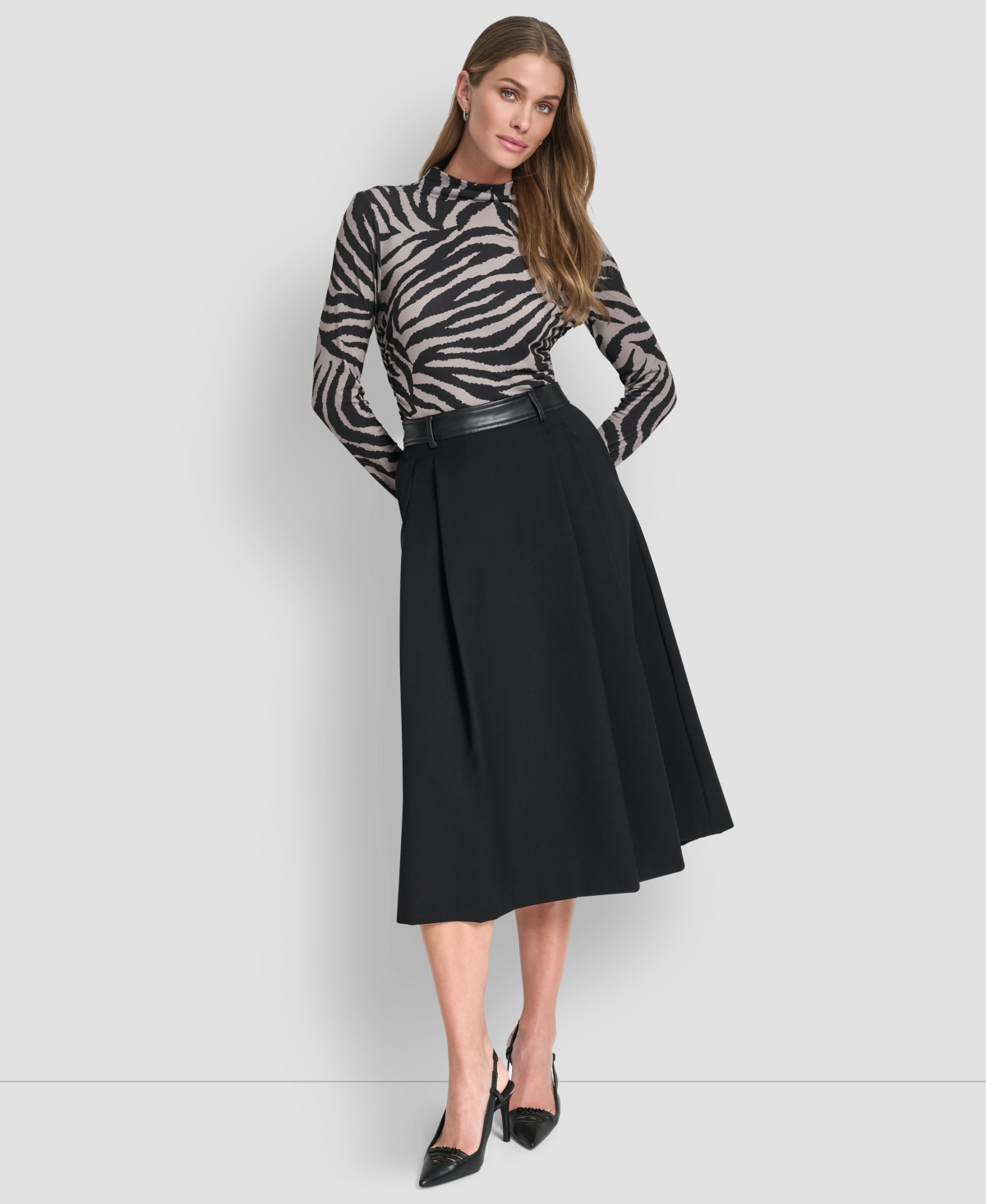 Dkny Women's Pleated Midi Skirt