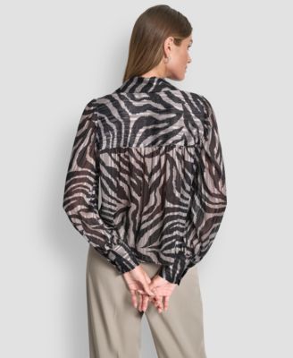 Women's Long Sleeve Collared Blouse