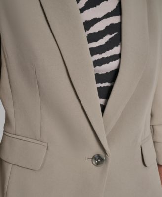 Women's Notch Collar One-Button Blazer