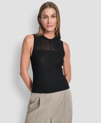 DKNY - Women's Sleeveless Crewneck Sweater