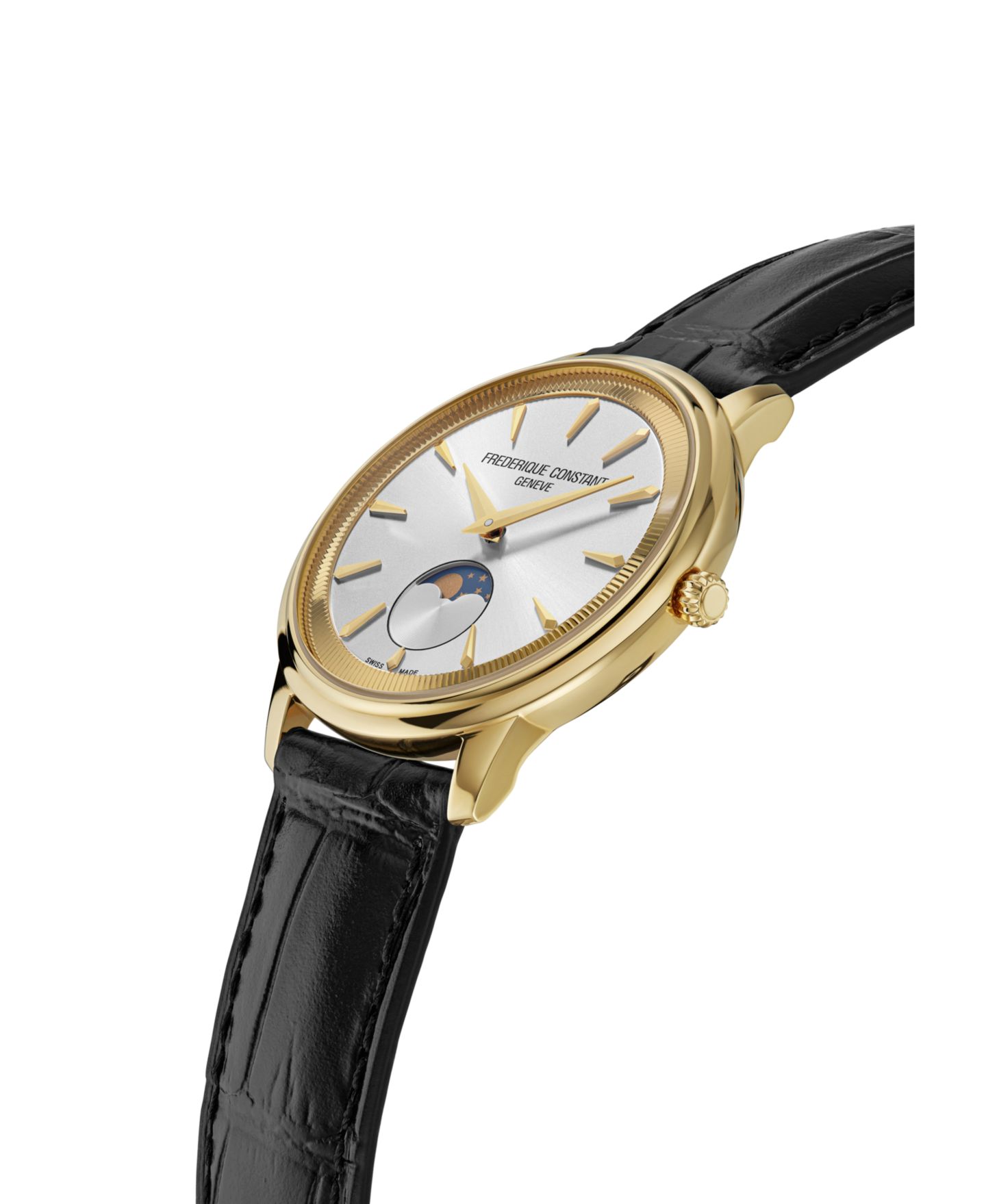 Мужские часы Frederique Constant Moneta Moonphase Brown Strap Watch, 37mm — фото 2