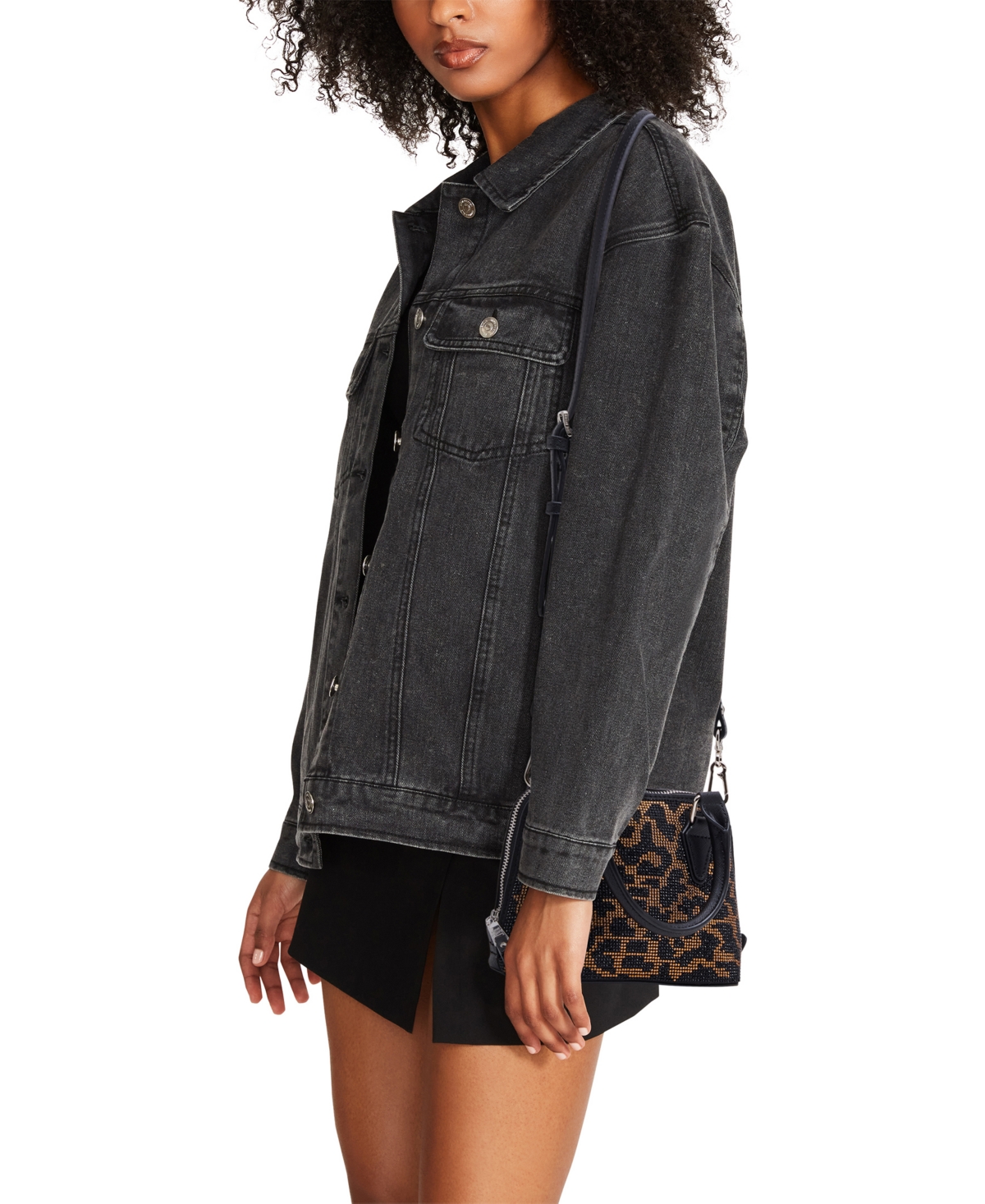 Steve Madden Women's Hope Embellished Mini Top Handle Bag In Animal Print