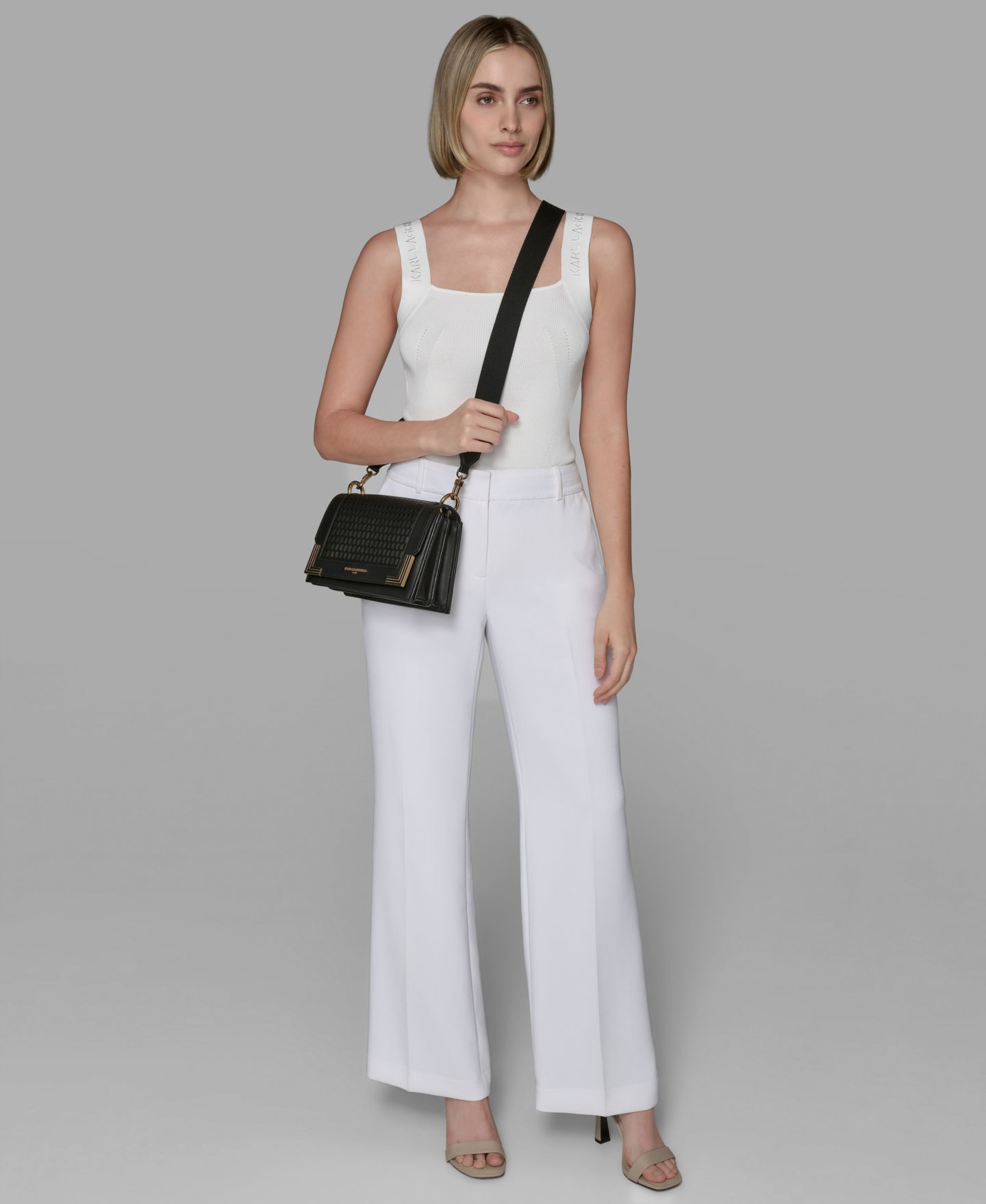 Женская сумка KARL LAGERFELD PARIS Camille Crossbody, цвет: Зимний белый — фото 5