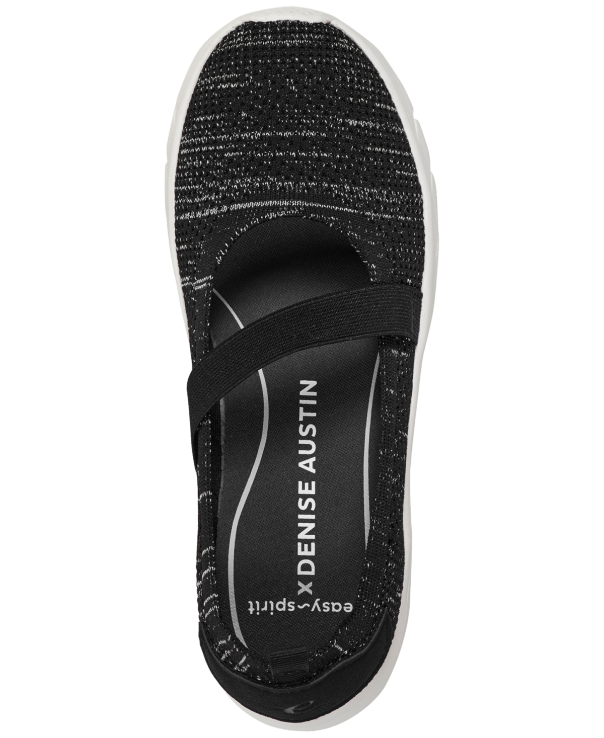 Easy Spirit X Denise Austin Varun Knit Mary Jane Sneaker In Black