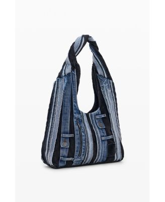 Women's Medium oval denim patch bag