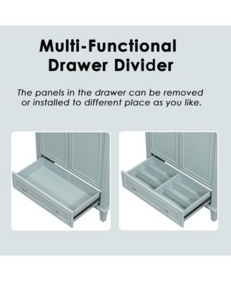 30" Bathroom Vanity, Cabinet Base Only, Multi-Functional Cabinet with Doors and Drawer, Solid Frame and MDF Board