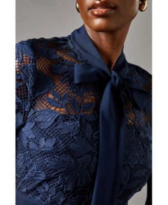 Women's Lace Tie Neck Jumpsuit