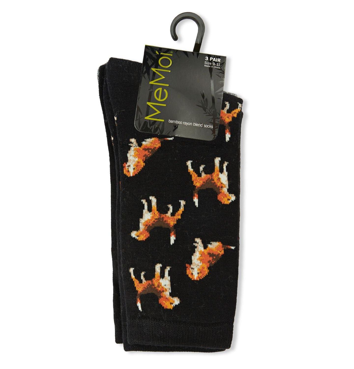 Носки Beagle, средней высоты, 3 шт. — MeMoi, цвет: Чёрный — фото 3