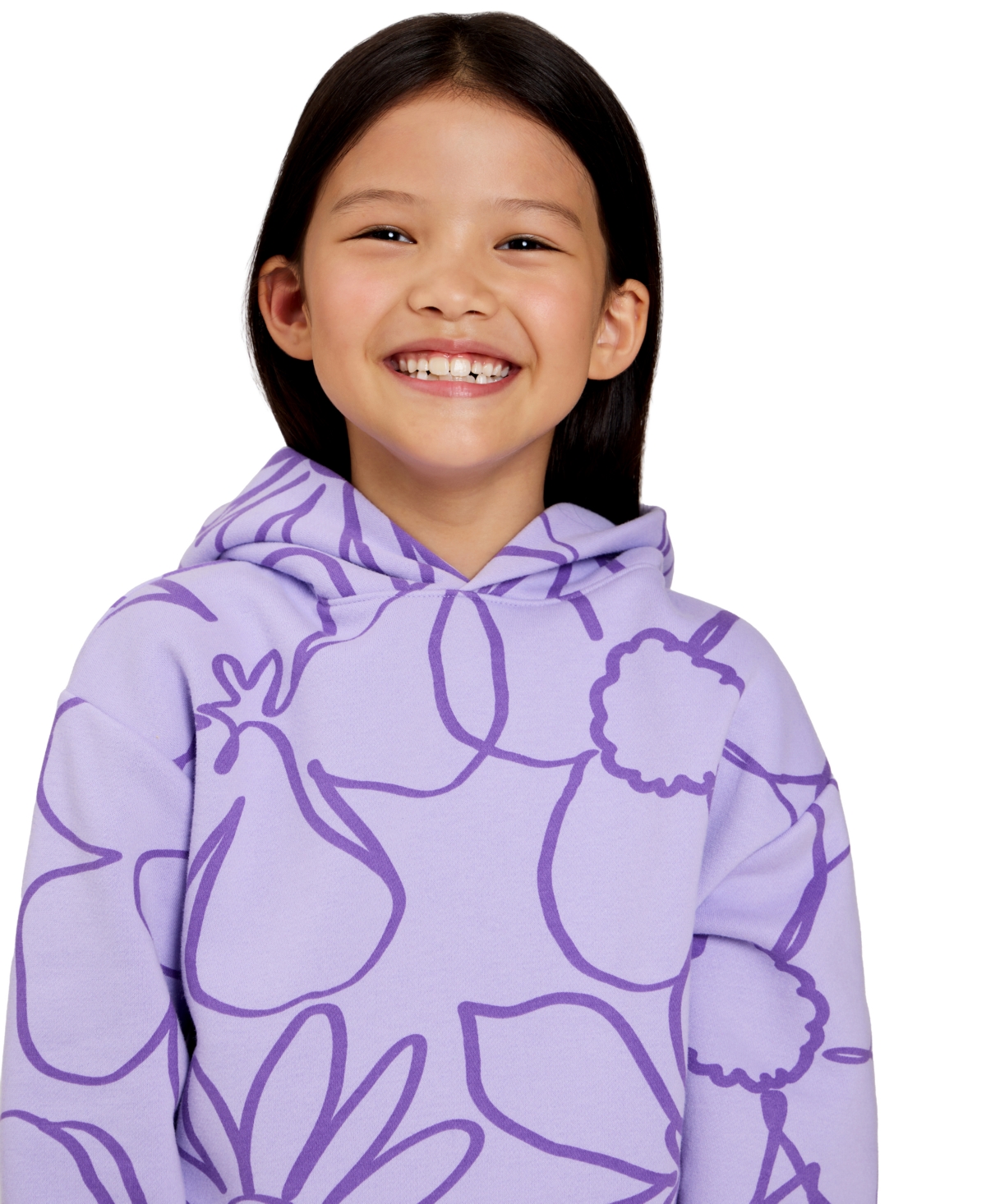 Color Lab Unisex 2t-6x Pull-on Printed Long Sleeve Hoodie In Purple