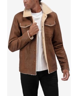 Men's Jacket With Faux Shearling Lining