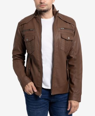 Men's Utility Jacket With Faux Shearling Lining