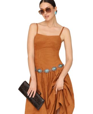 Women's Drop Waist Sweetheart Neck Maxi Dress