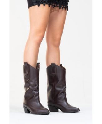 Teodora Leather Block Heel Boot (Women)