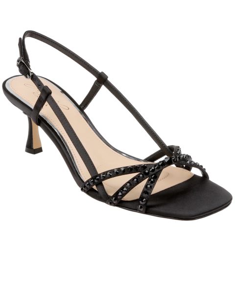 Женские сандалии Jewel Badgley Mischka Isabela, цвет: Чёрный атласный