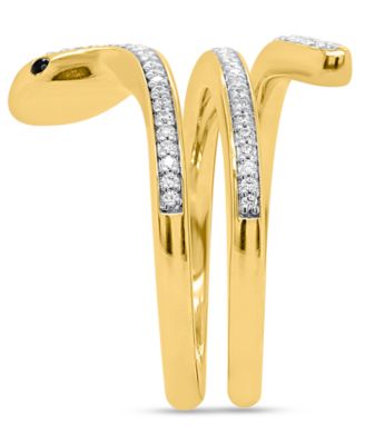 White Diamond Ring (1/3 ct. t.w.) in 14k Gold Plated with Sterling Silver