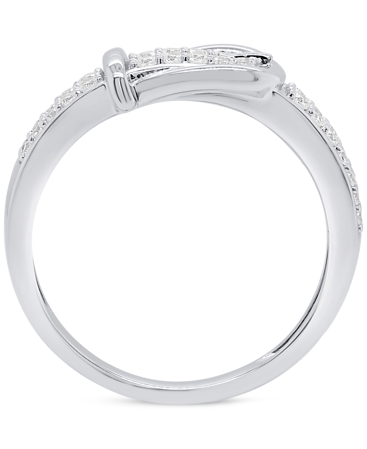 Macy's White Diamond Ring (1/4 Ct. T.w.) In Sterling Silver In Silver