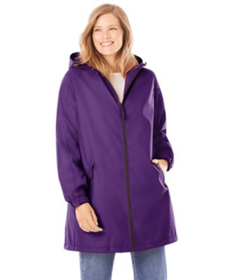Plus Size Hooded Slicker Raincoat