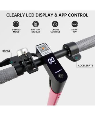 8.5 Inch Foldable Electric Scooter with 350W Motor, 22-Mile Range & Dual Brakes | Colorful LED Lights for a Stylish Night Ride