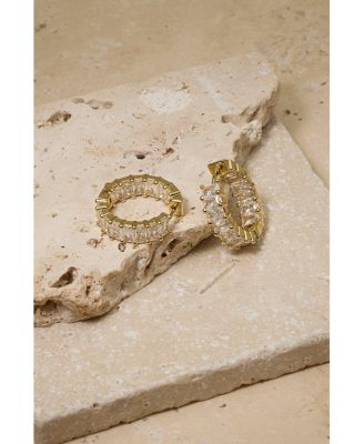 Taryn Crystal Hoops