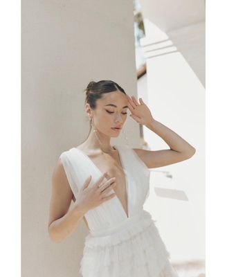 Carmela Bezel Crystal Drop Earrings