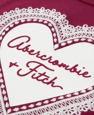 Girls' Metallic Hearts Ruched Long-Sleeve Top