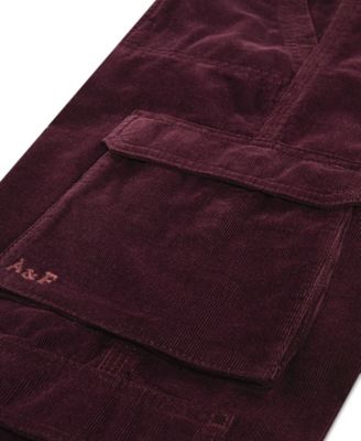 Girls' Corduroy Wide Leg Cargo Pants