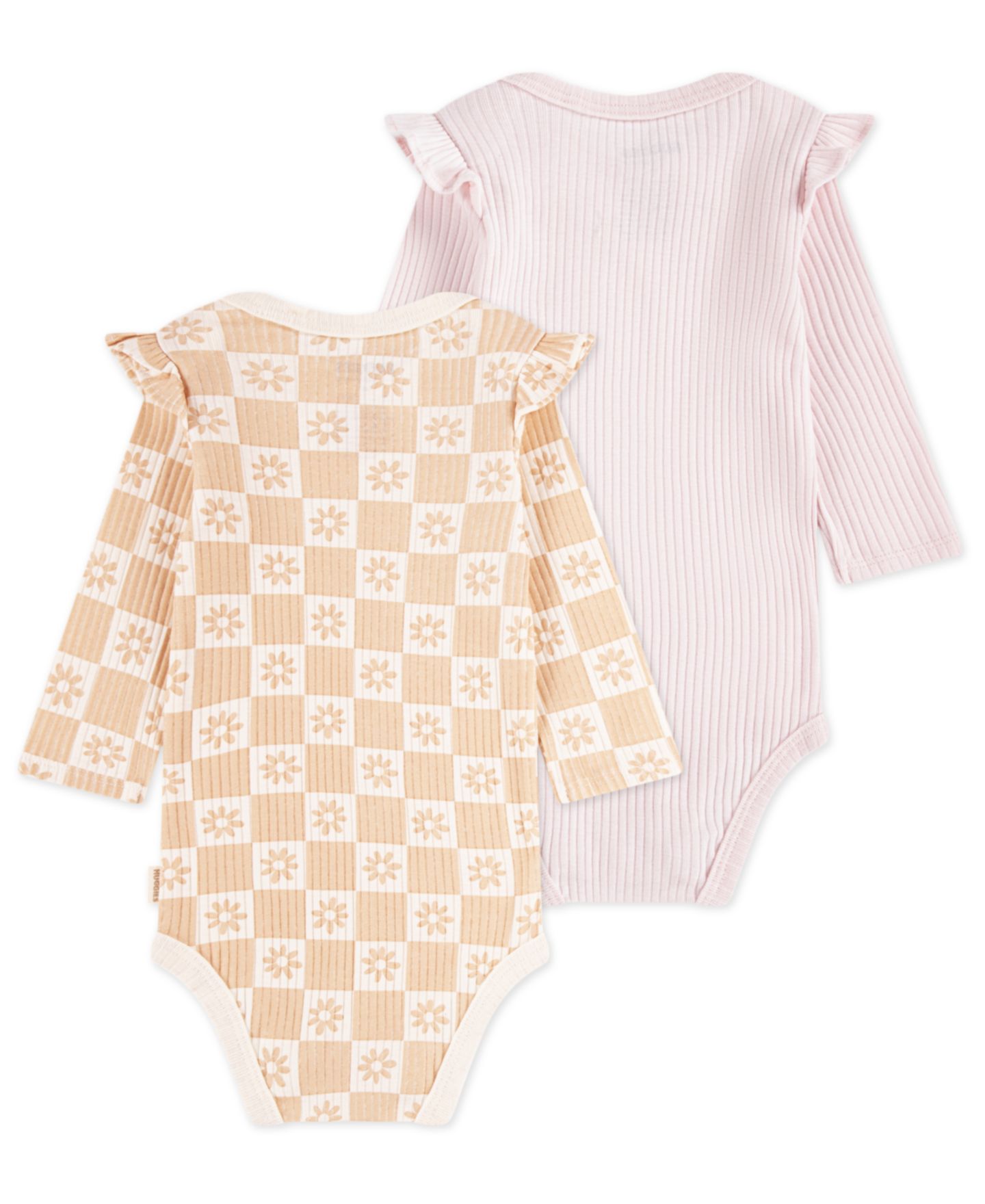 Свитшоты Baby, круглый вырез, 2 шт. — Huggies, цвет: Хаки / Розовый — фото 2