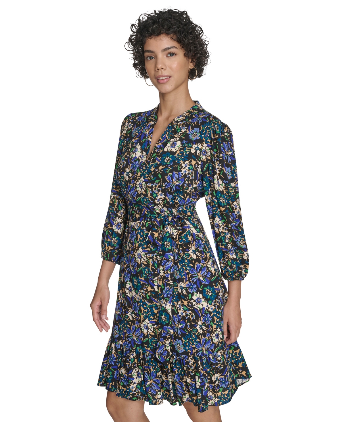 Jessica Howard Women's Balloon Sleeve Sash Dress