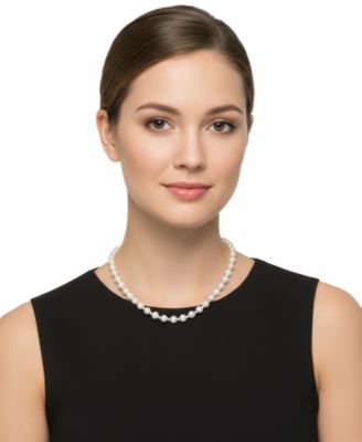 Cultured Freshwater Pearl (7-8mm) with Brilliance Beads Necklace in Sterling Silver