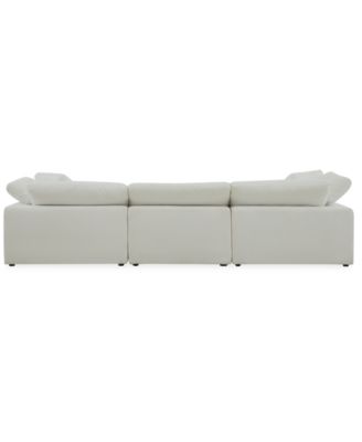 Fog 3-Pc. Fabric Double Chaise Sectional Sofa Set