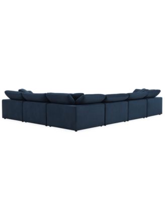Fog 6-Pc. Fabric L-Sectional Sofa Set