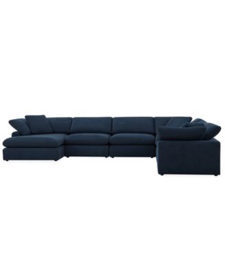 Fog 6-Pc. Fabric Chaise Sectional Sofa Set