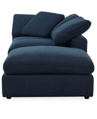 Fog 3-Pc. Fabric L-Sectional Ottoman End Sofa Set