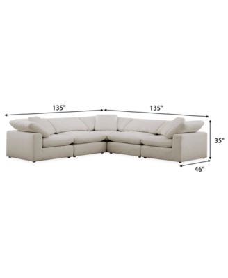 Fog 5-Pc. Fabric L-Sectional Sofa Set