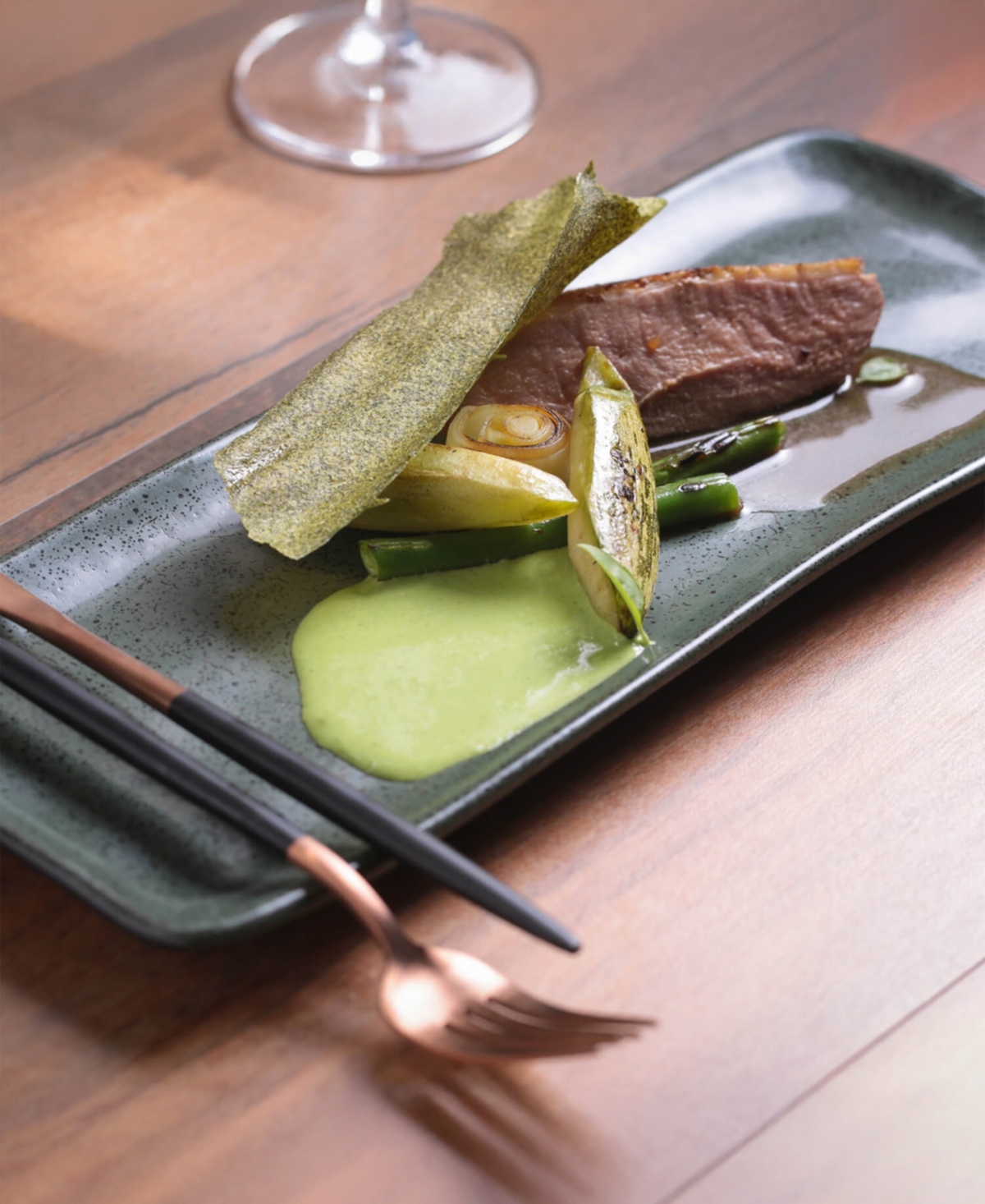Porto Brasil 12.99" Stoneware Medium Rectangular Platters, Set Of 4 In Green