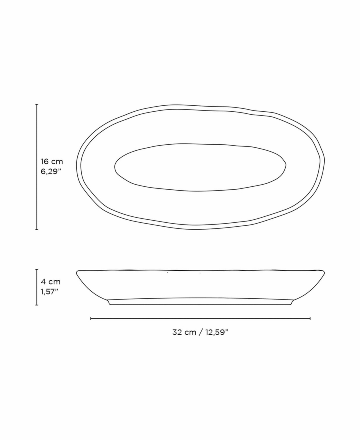Porto Brasil Stoneware Large Deep Oval Platters, Set Of 4 In Green