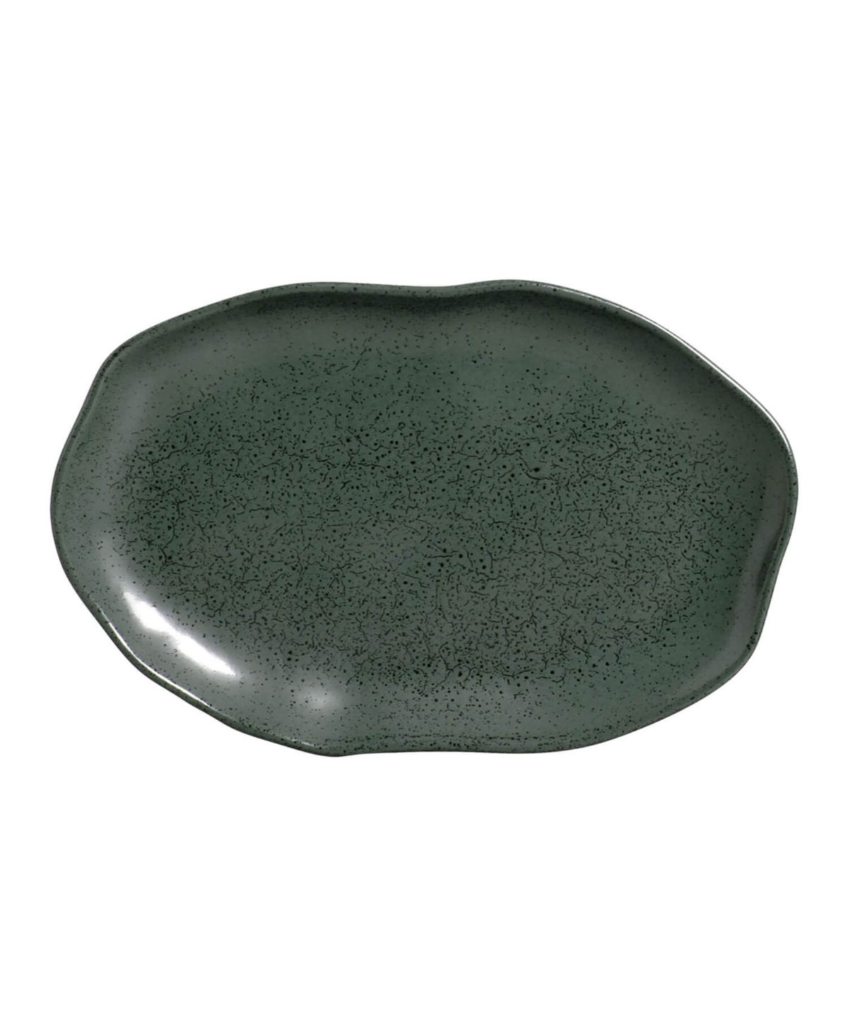 Porto Brasil Medium Shallow 11" Oval Platters, Set Of 4 In Green
