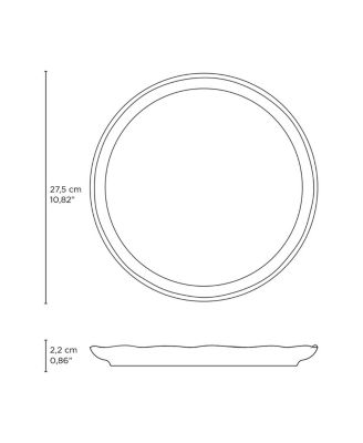 Stoneware Linhas Dinner Plates, Set of 6