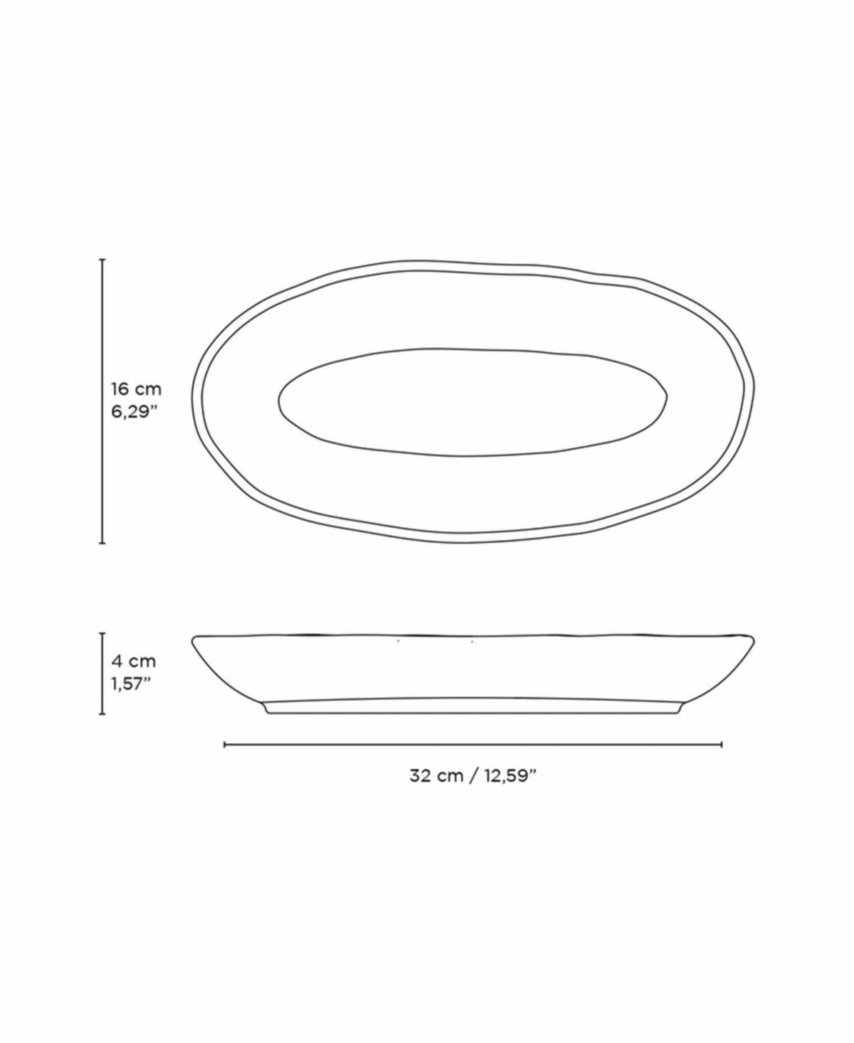 Porto Brasil Stoneware Large Deep Oval Platters, Set Of 4 In Gray