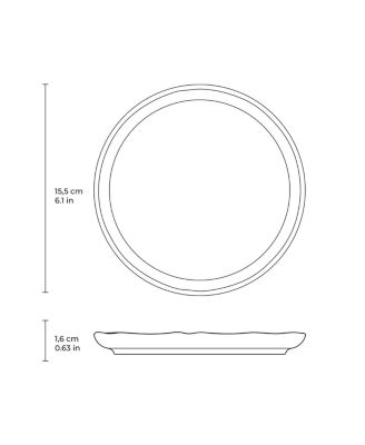 Stoneware Bread Plates, Set of 6