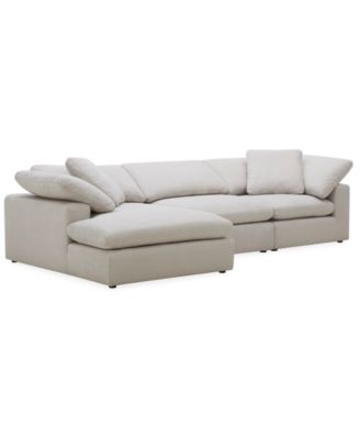 Fog 3-Pc. Fabric Chaise Sectional Sofa Set