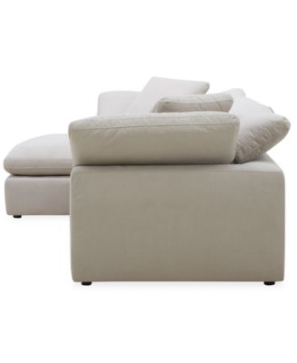 Fog 3-Pc. Fabric Chaise Sectional Sofa Set