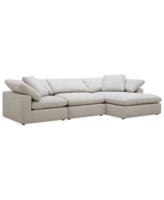 Fog 3-Pc. Fabric Chaise Sectional Sofa Set