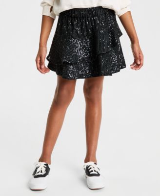 Girls Sequin Tiered Skirt