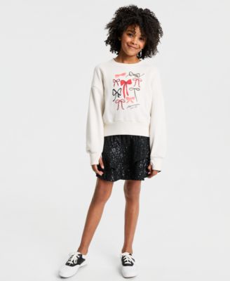 Girls Sequin Tiered Skirt