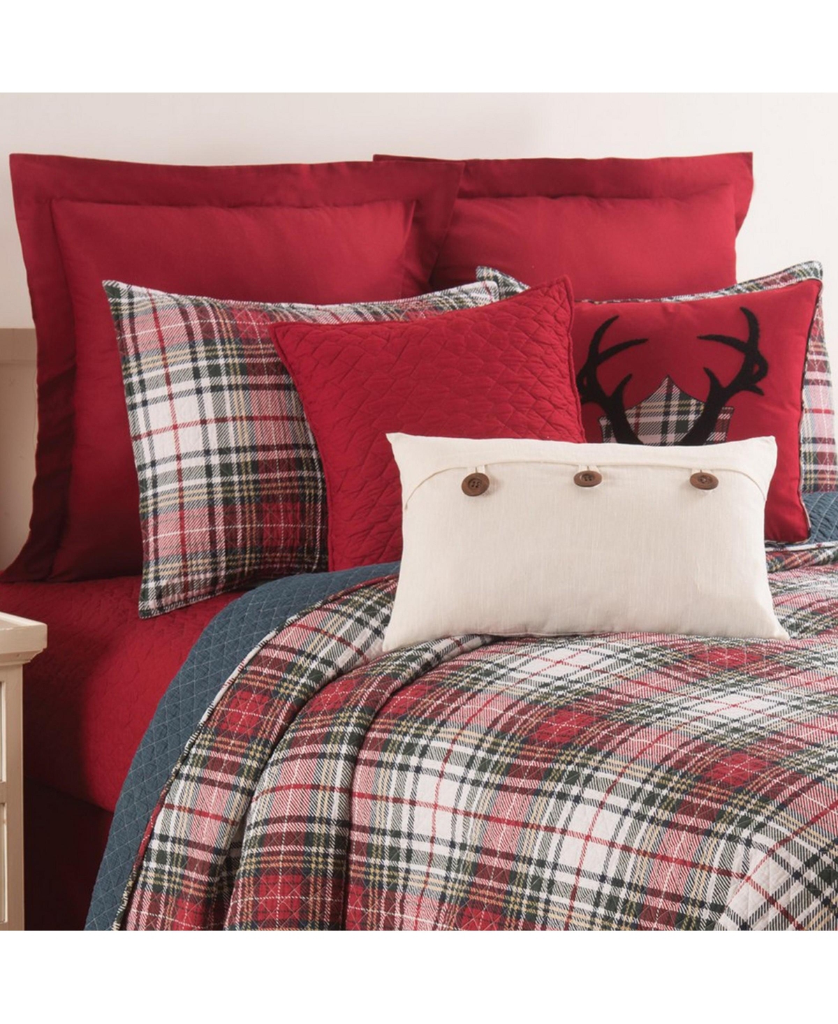 Antler Mount Motif Fall & Christmas Accent Pillow 18" x 18"